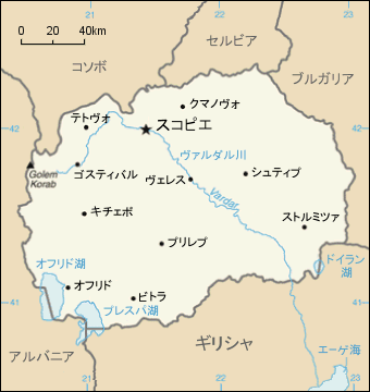 マケドニア地図