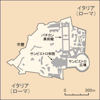 バチカン市国地図