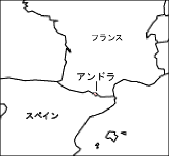 アンドラ白地図