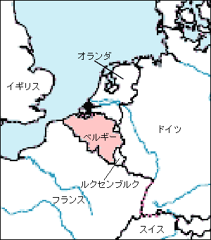 ベルギー白地図