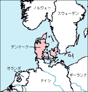 デンマーク白地図