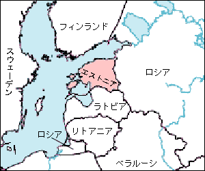 エストニア白地図