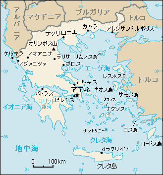 ギリシャ地図