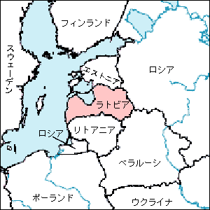 ラトビア白地図