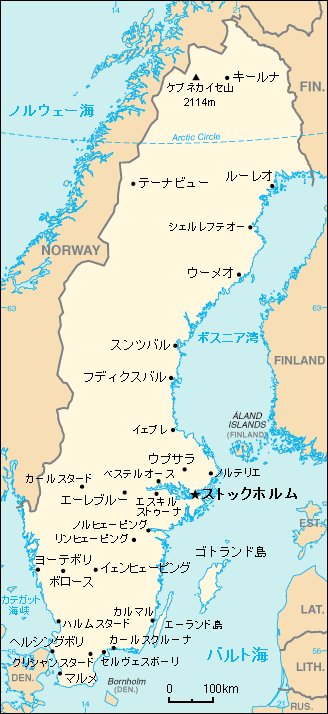 スウェーデン地図 旅行のとも Zentech