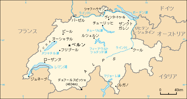 スイス地図 旅行のとも Zentech