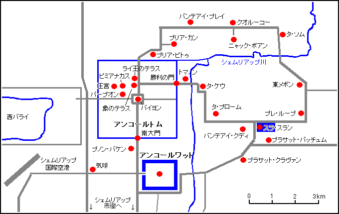 アンコールワット遺跡地図 アンコールワット遺跡地図