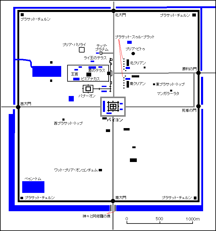 アンコールトムの地図