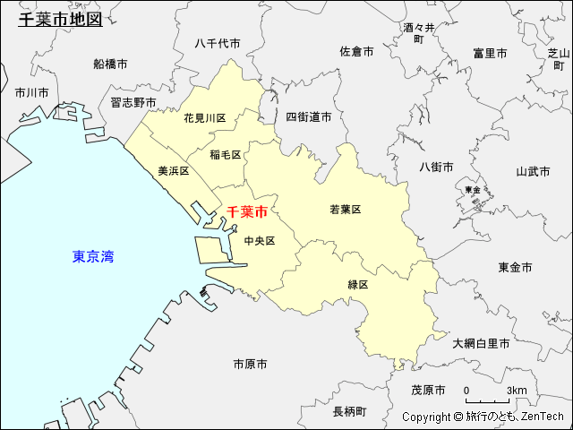 千葉市地図