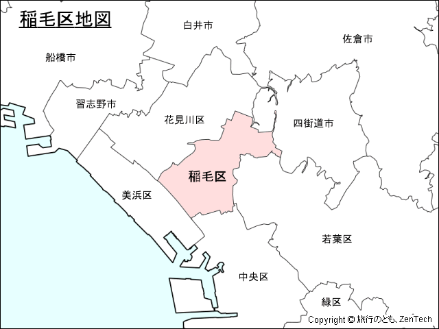 稲毛区地図