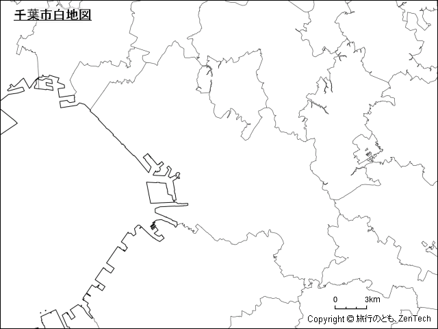 千葉市白地図