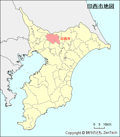 千葉県印西市地図