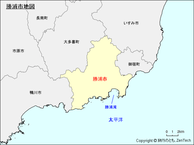 勝浦市地図