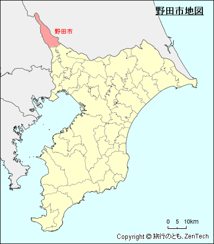 千葉県野田市地図
