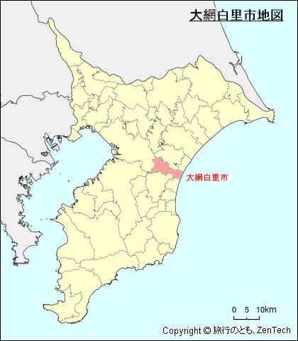 千葉県大網白里市地図