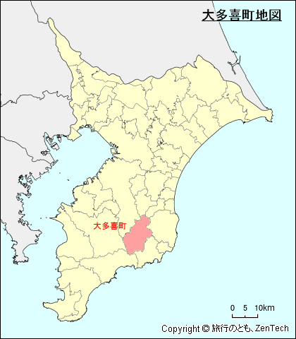 千葉県大多喜町地図