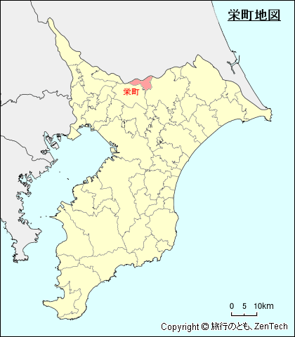 千葉県栄町地図