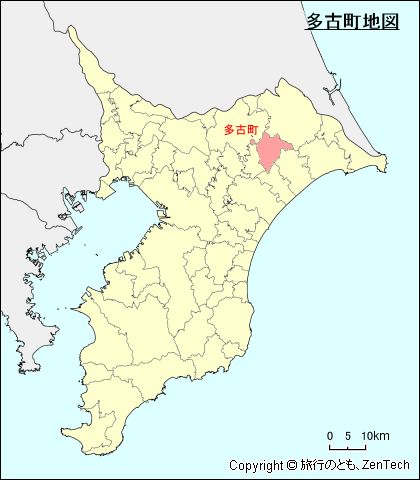 千葉県多古町地図