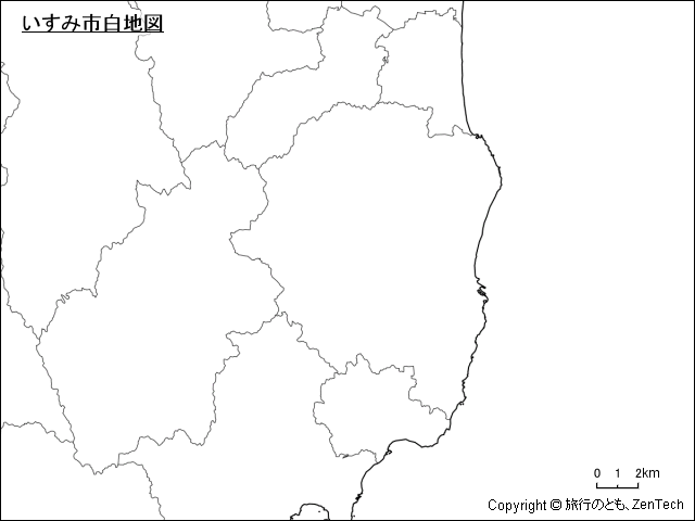 いすみ市白地図