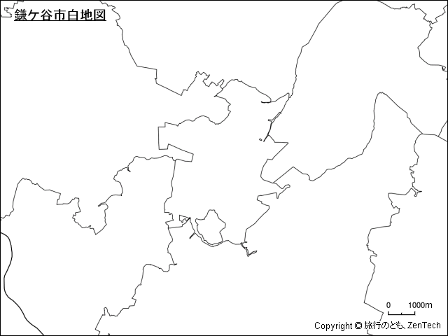 鎌ケ谷市白地図