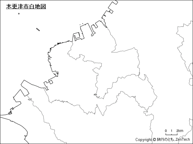 木更津市白地図