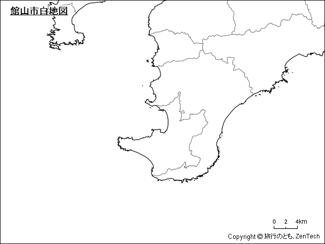館山市白地図