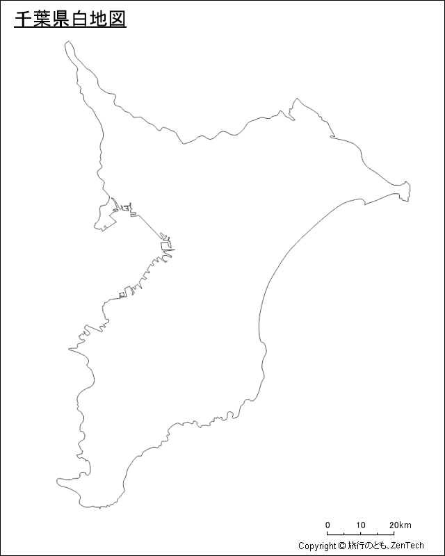 千葉県白地図
