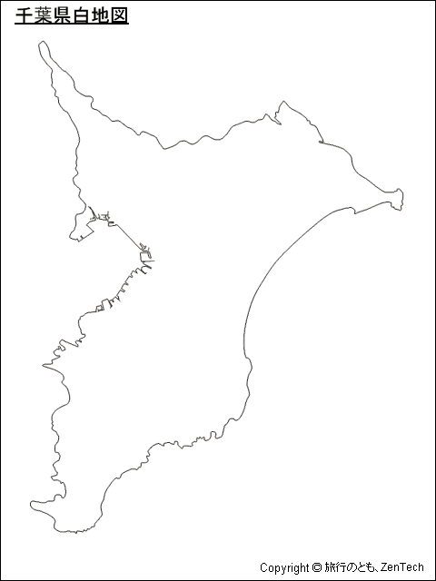 千葉県白地図