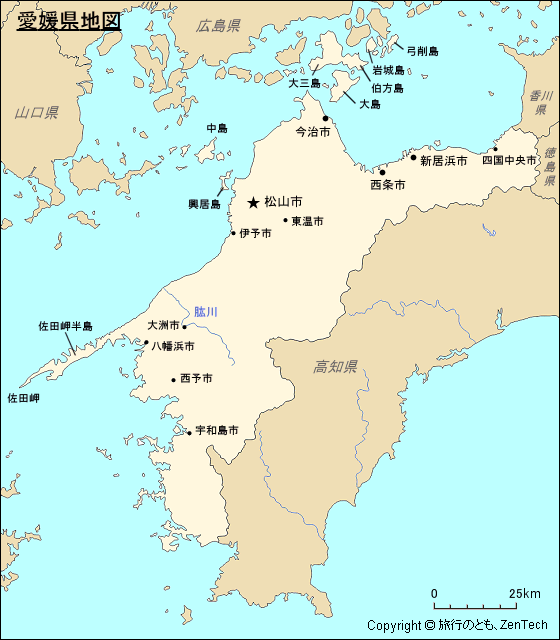 愛媛県地図