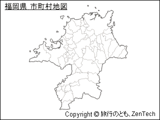 福岡県地図 旅行のとも Zentech