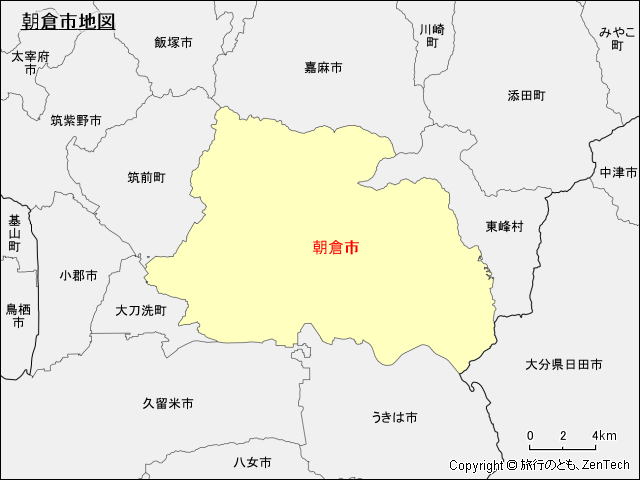 朝倉市地図
