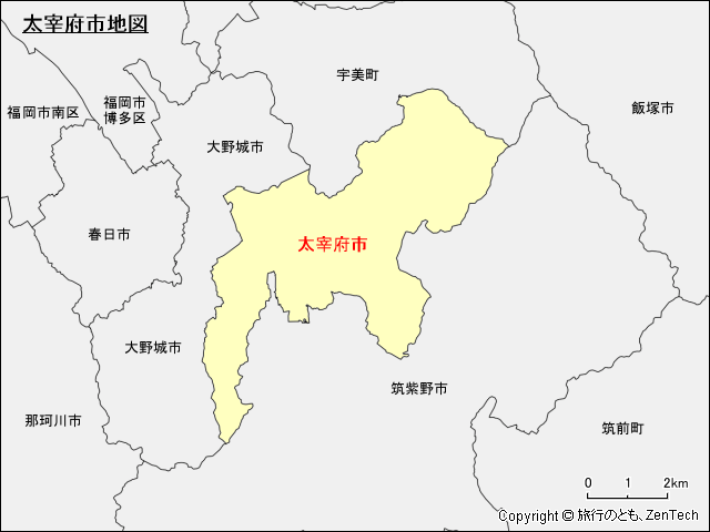 太宰府市地図