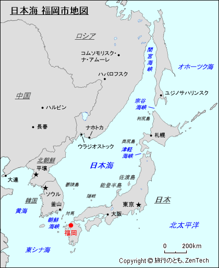 日本海 福岡市地図