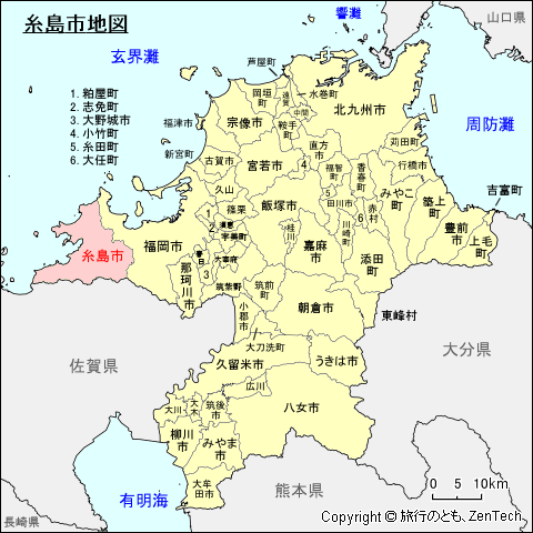 福岡県糸島市地図