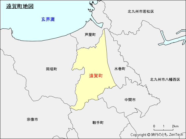 遠賀町地図