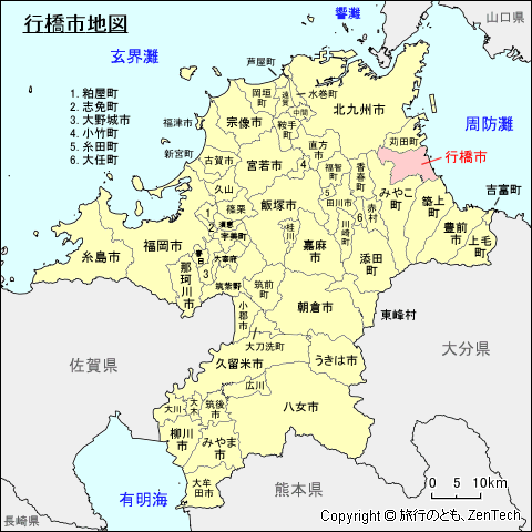 福岡県行橋市地図
