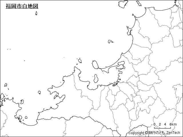 福岡市白地図