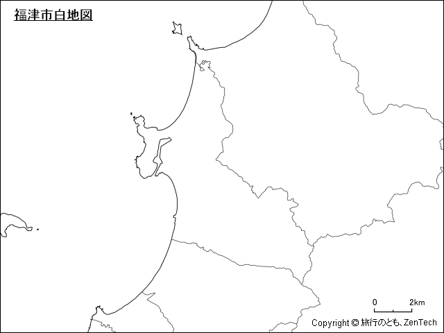 福津市白地図