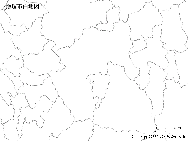 飯塚市白地図