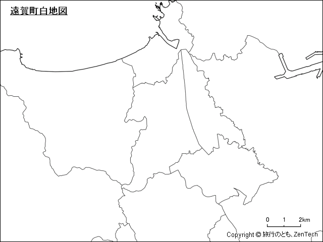 遠賀町白地図