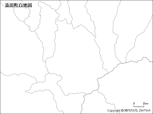 添田町白地図