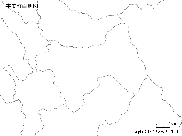 宇美町白地図