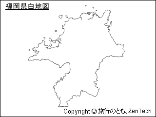 福岡県白地図