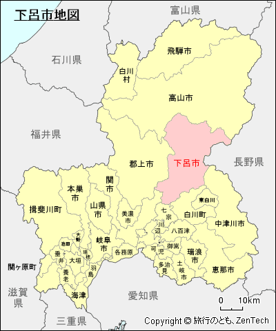 岐阜県下呂市地図