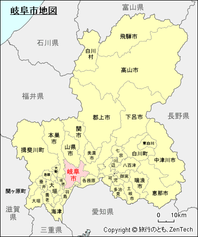 岐阜県岐阜市地図