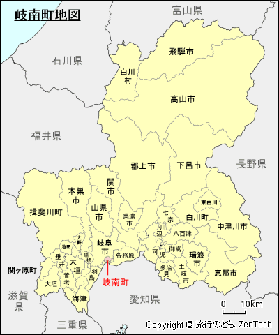 岐阜県岐南町地図