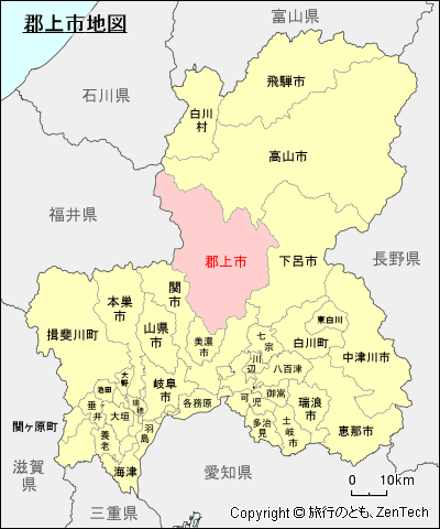 岐阜県郡上市地図