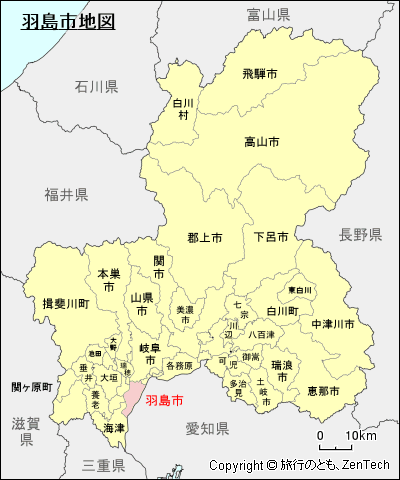 岐阜県羽島市地図