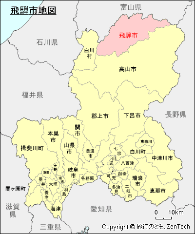 岐阜県飛騨市地図