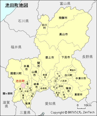 岐阜県池田町地図